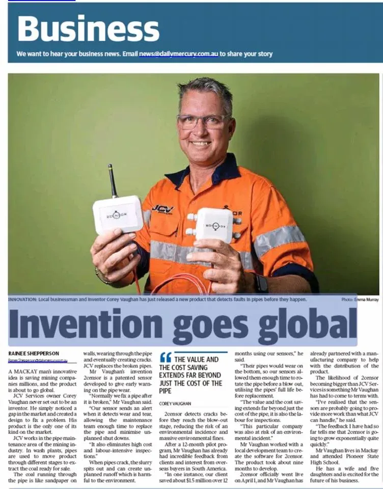 Daily Mercury – Invention Goes Global (20/4/2019)