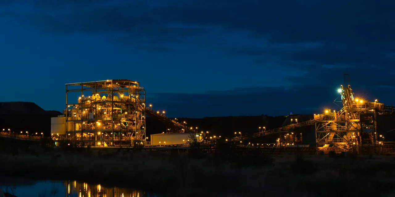 2CENSOR industrial mining site at dusk