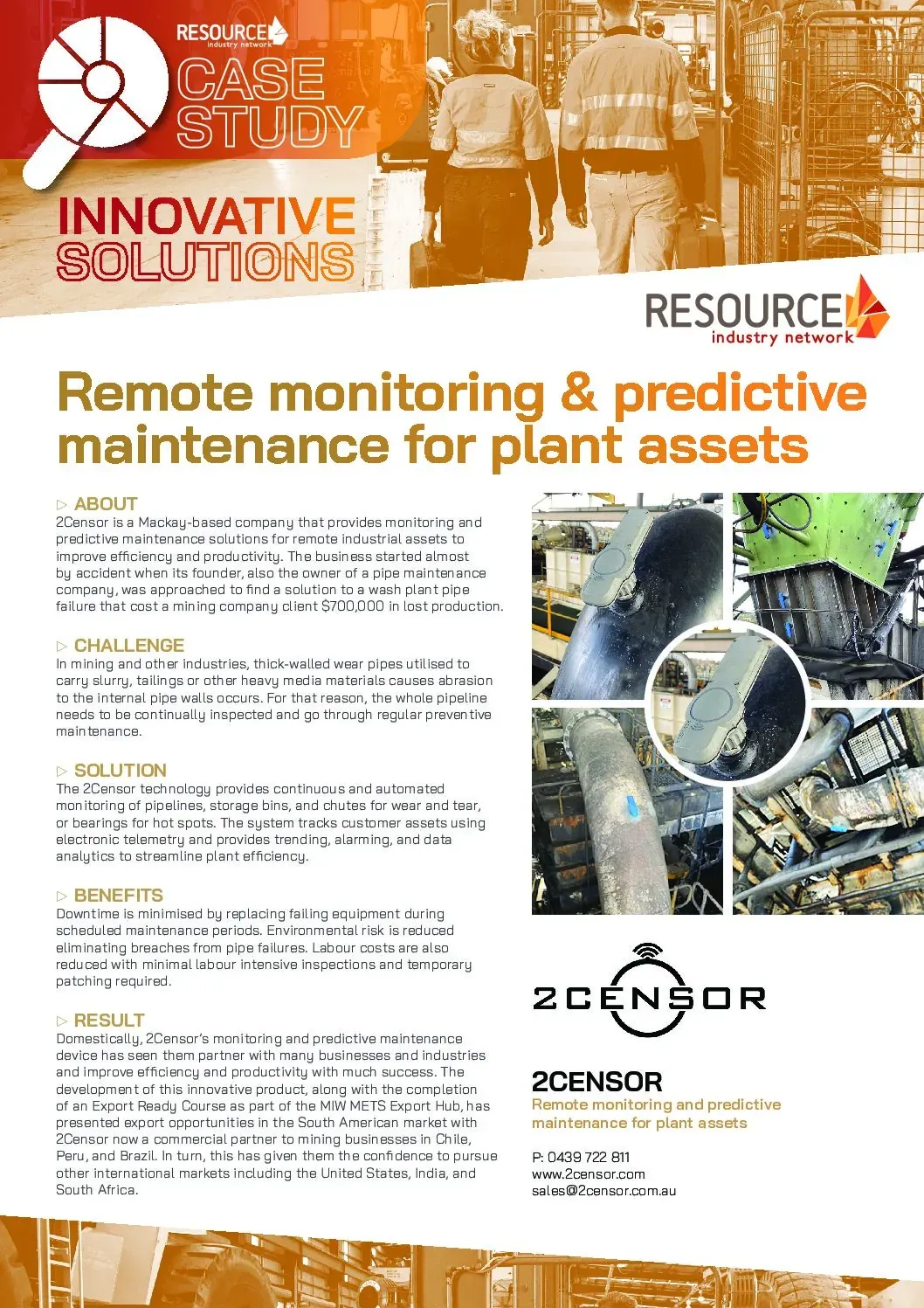 Remote monitoring & predictive maintenance for plant assets — published case study